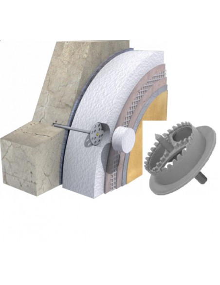 PEG/kolíčky pro rozšířené polystyren/vlna KOELNER KI - 220M Gr. 22 cm kovová hřídel