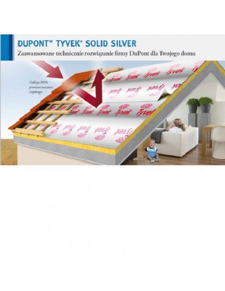 Membránové střešní Tyvek Solid Silver (84 g/m2)