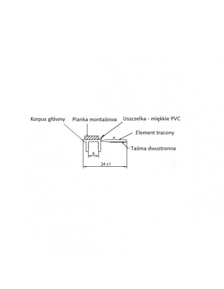 Przyokienna Strip APU grafit 300 cm