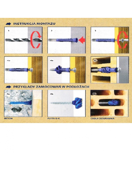 Kołki rozporowe RawlPlug 4ALL 6 mm z wkrętem (50 szt.)