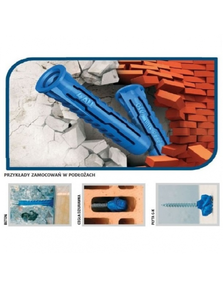 Kołki rozporowe RawlPlug 4ALL 8 mm (100 szt.)